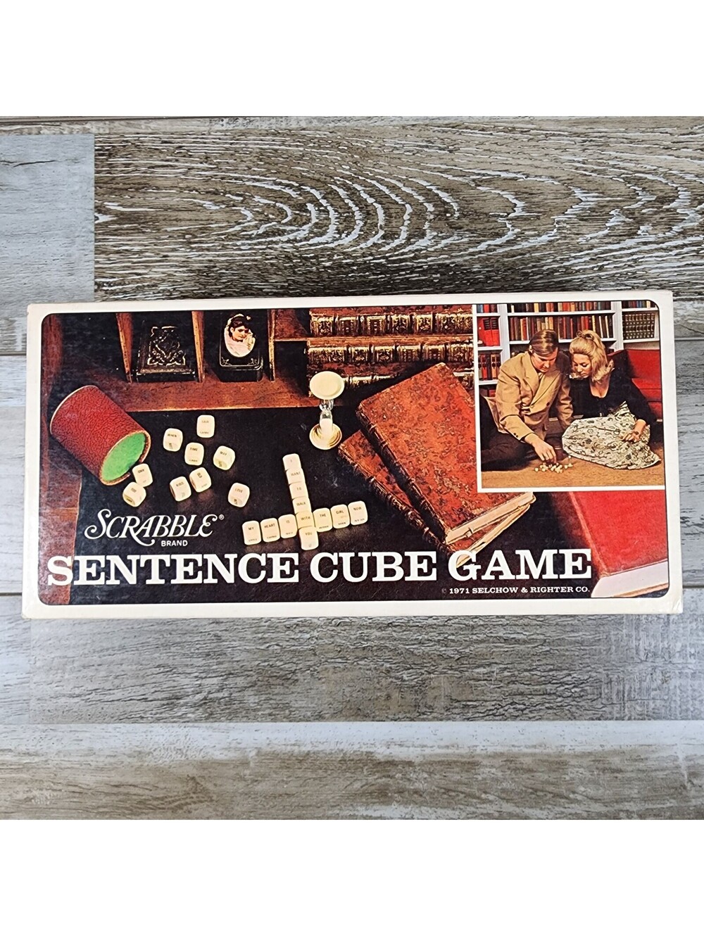 Vintage Scrabble Sentence Cube Game 1971 - Complete Made In USA - SEL RIGHT Game